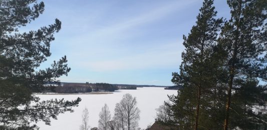Maisema Hauhonselälle Vuorenharjun näkötornista.