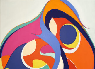 Kelyne Reis, Turmoil, acrylic on canvas, 2023